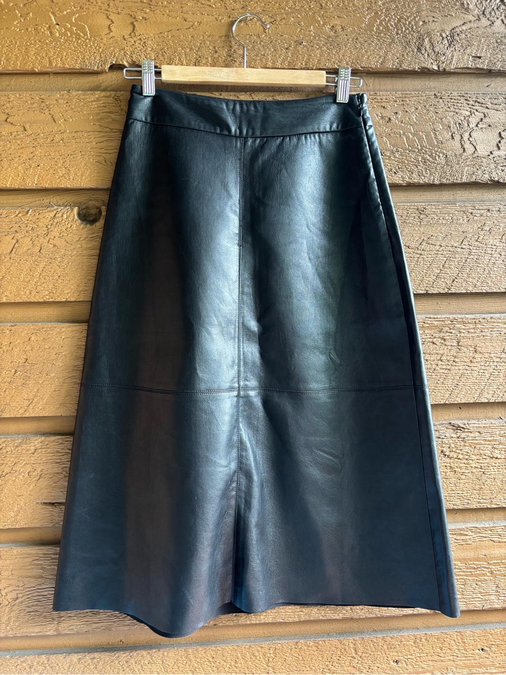 Aritzia Wilfred Vegan Leather Midi Skirt
